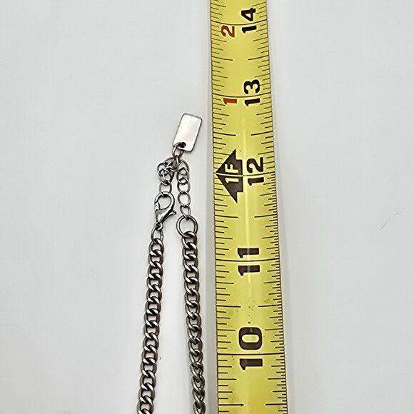 American Eagle Silver Tone Necklace w/ Tassels Faux Turquoise Pendant Jewelry - Picture 6 of 6